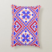 Oekraïense Folk Knoned Pattern Pillow Accent Kussen (Achterkant (Verticaal))