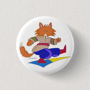 Oekraïense Foxy Dancer Ronde Button 3,2 Cm