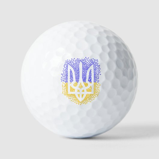 Oekraïense heraldiek drietand tryzub verstrooiing  golfballen (Voorkant)