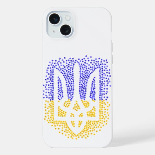 Oekraïense heraldiek drietand tryzub verstrooiing iPhone hoesje (Achterkant)