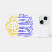 Oekraïense heraldiek drietand tryzub verstrooiing  iPhone hoesje (Achterkant horizontaal)