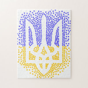 Oekraïense heraldiek drietand tryzub verstrooiing  legpuzzel