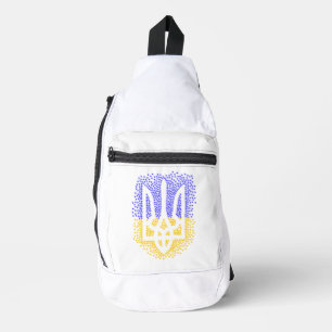 Oekraïense heraldiek drietand tryzub verstrooiing sling bag