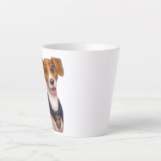 Oekraïense hond Patron T-Shirt Latte Mok (Voorkant)