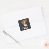 Oekraïense hond Patron T-Shirt Vierkante Sticker (Envelop)