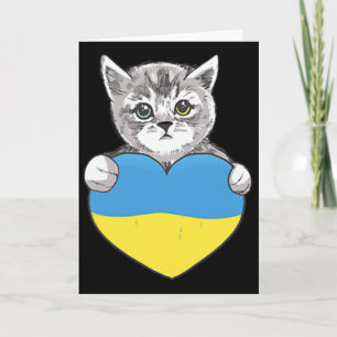 Oekraïense Katten Oekraine Oekraïense Vlag Hart Vo Kaart
