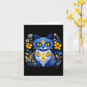 Oekraïense Kattenbloem  Oekraïense Vlag Vyshyvan Kaart (Gele Bloem)