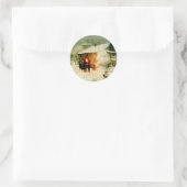 Oekraïense kerstCarolers Ronde Sticker (Tas)