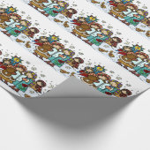 Oekraïense kerstCarollers Cadeaupapier (Hoek)