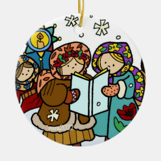 Oekraïense kerstCarollers Folk Art Ceramic Orn Keramisch Ornament