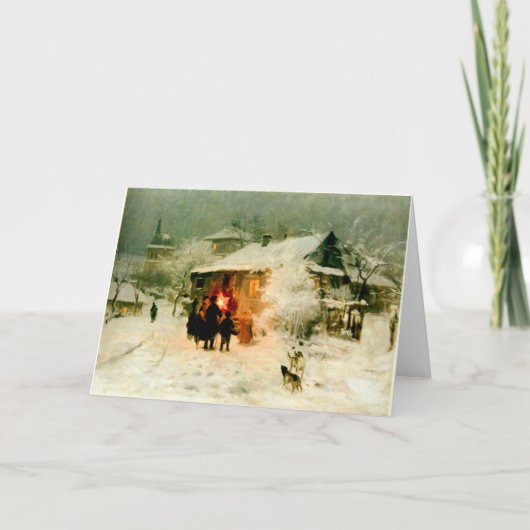 Oekraïense Kerstmis Carolers Feestdagen Kaart (Voorkant)