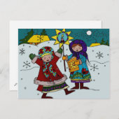 Oekraïense kerstversiering Oekraïense volkskunst Feestdagenkaart (Voorkant / Achterkant)