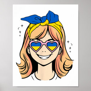 Oekraïense Kleine Meisje Met Rossig Haar Poster
