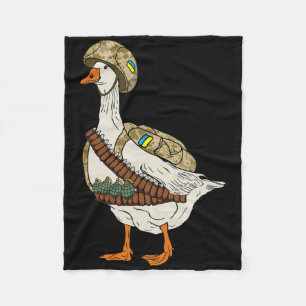 Oekraïense Militaire Gans Combyt Soldaat Grappig R Fleece Deken