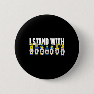 Oekraïense minnaar Ik sta met Oekraïne Grappige Oe Ronde Button 5,7 Cm