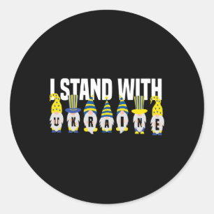 Oekraïense minnaar Ik sta met Oekraïne Grappige Oe Ronde Sticker