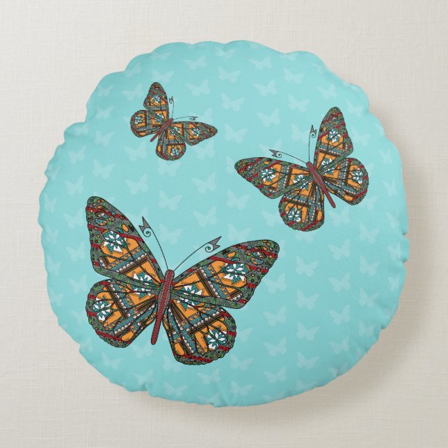 Oekraïense monarch rond kussen (Voorkant)