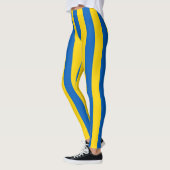 Oekraïense nationale vlag - kleuren verticale stri leggings (Links)
