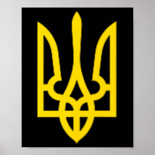 Oekraïense Oekraïne Driehoek Zelensky Gouden Drieh Poster