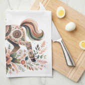 Oekraïense paardenvolk theedoek (Quarter Fold)