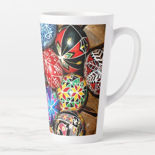 oekraïense paaseieren latte mok (Rechts)