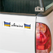 Oekraïense penseelvlag bumpersticker (Op Truck)