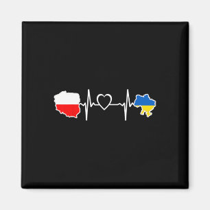 Oekraïense Poolse Vlag - Oekraïne Polen Hartslag 1 Magneet