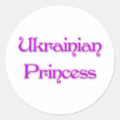Oekraïense prinses ronde sticker (Voorkant)