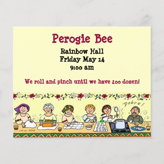 Oekraïense Pyrohy Perogie Varenyky Pierogie Flyer (Voorkant)