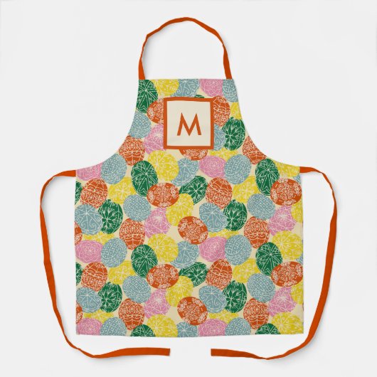 Oekraïense Pysanky Versierde Paaseieren Monogram Schort (Voorkant)