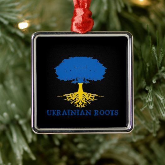 Oekraïense rots Tree Silhouette Metalen Ornament (Boom)