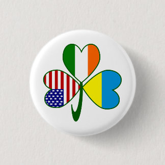 Oekraïense Shamrock Vlag Ronde Button 3,2 Cm