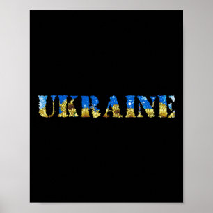 Oekraïense shirt retro Oekraïense vlag zonnebloem Poster