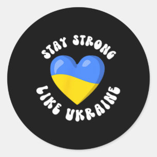 Oekraïense steun Oekraïne Vlag Oekraïense Liefde I Ronde Sticker