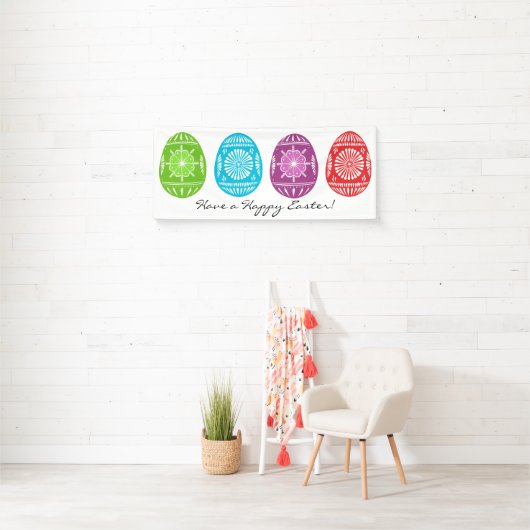 Oekraïense stijl paaseieren aangepaste tekst 2.5 ' spandoek (Insitu)