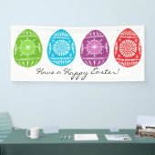 Oekraïense stijl paaseieren aangepaste tekst 2.5 ' spandoek (Beurs)