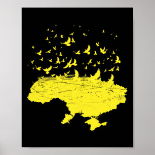 Oekraïense symbolen Oekraïne Oekraïne Kaart Vrije Poster