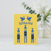 Oekraïense tractoren en tanks briefkaart (Staand voorkant)