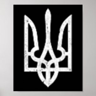 Oekraïense Tryzub-pictogram - Oekraïne Drie-tand Poster