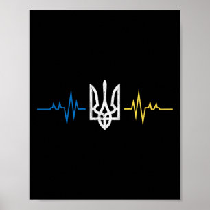 Oekraïense Tryzub-symbool op de borst - Oekraïne T Poster