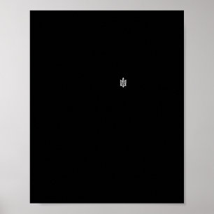 Oekraïense Tryzub-symbool op het hart - Oekraïne T Poster