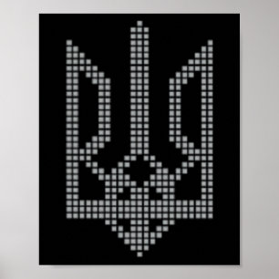 Oekraïense Tryzub-symbool op het hart - Oekraïne T Poster