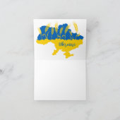 Oekraïense typografie en tarweoor onder Oekraïense Bedankkaart (Binnen)