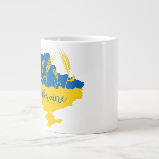 Oekraïense typografie en tarweoor onder Oekraïense Extra Grote Beker (Voorkant)