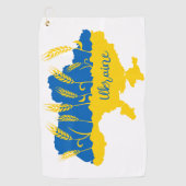 Oekraïense typografie en tarweoor onder Oekraïense Golfhanddoek (Voorkant)