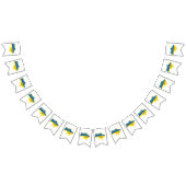 Oekraïense typografie en tarweoor onder Oekraïense Vlaggetjes (Alle)