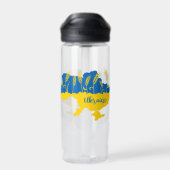 Oekraïense typografie en tarweoor onder Oekraïense Waterfles (Achterkant)