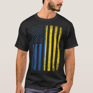 Oekraïense Vlag 4 juli VS Oekraïense Vlag Vrouwen T-shirt