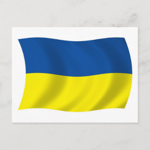 Oekraïense vlag ansichtkaart briefkaart