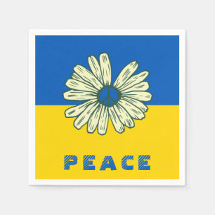 Oekraïense vlag Blue Yellow Peace Sunflower Servet